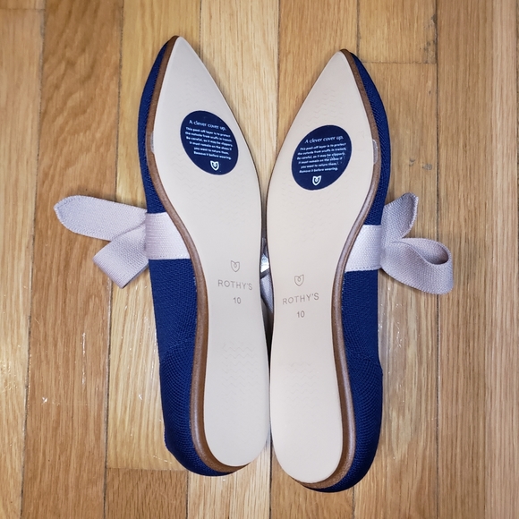 BNIB Rothys Sapphire Mary Janes Size 10, Navy & Pink - Picture 2 of 5